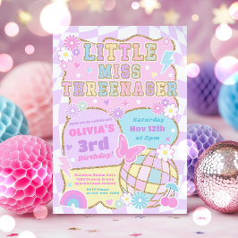 Invitación Cumpleaños número 3 de Little Miss Threenager Prep