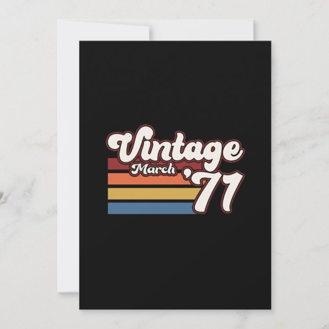 Invitación Cumpleaños número 50 Vintage 1971 (Anverso)