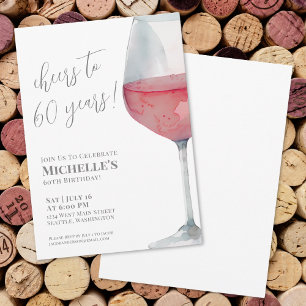 Invitación Cumpleaños número 60 Brindis por los Sesenta