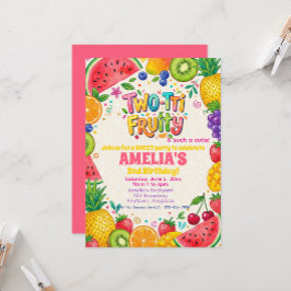 Invitación Cumpleaños número dos de Two-tti Fruity