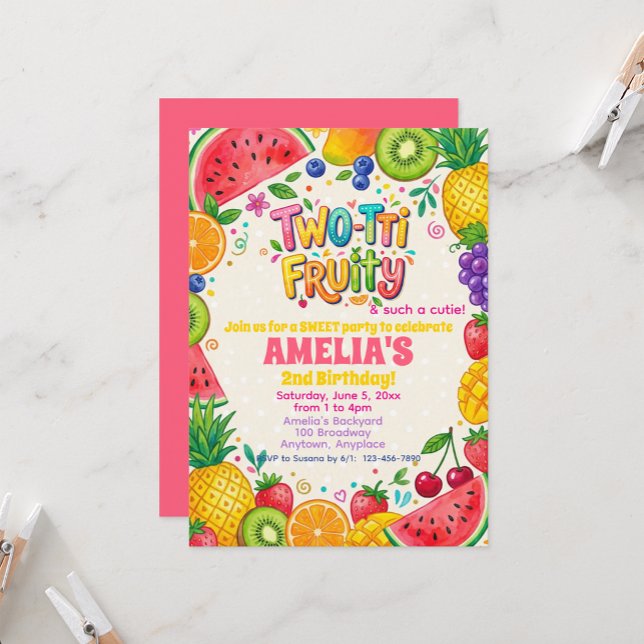 Invitación Cumpleaños número dos de Two-tti Fruity (Subido por el creador)
