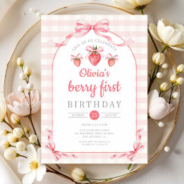 Invitación Cumpleaños número uno de la primera niña de Cute B