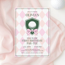 Cumpleaños número uno de las chicas de golf Hole i