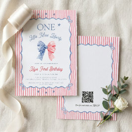 Invitación Cumpleaños número uno de Little Miss Liberty con c