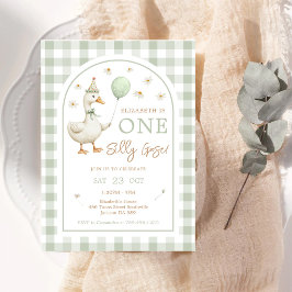 Invitación Cumpleaños número uno de One Silly Goose