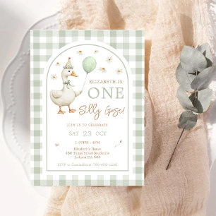 Invitación Cumpleaños número uno de One Silly Goose