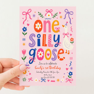 Invitación Cumpleaños número uno de un ganso tonto