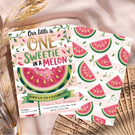 Invitación Cumpleaños número uno en un Melón