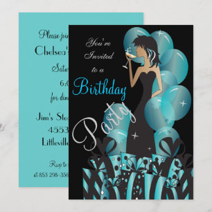 Invitación Cumpleaños o Fiesta de Soltera Diva Princesa Chica