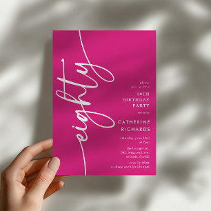 Invitación Cumpleaños Ochenta 'Script Eighty'