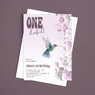 Invitación Cumpleaños Onederful Flor de Cerezo 1