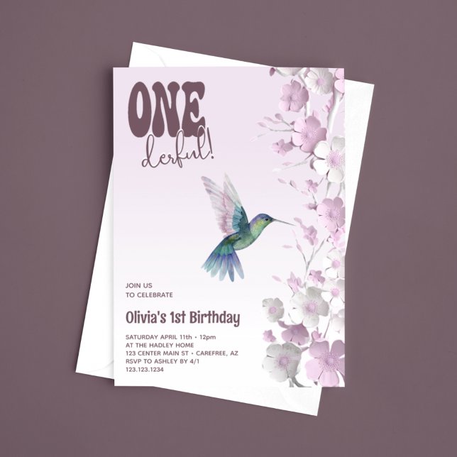 Invitación Cumpleaños Onederful Flor de Cerezo 1 (Subido por el creador)