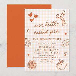 Invitación Cumpleaños Otoñal de Nuestra Pequeña Torta Adorabl
