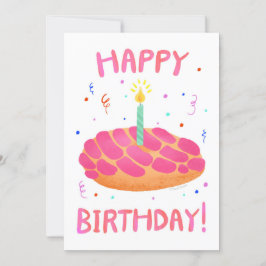 Invitación Cumpleaños Pan Dulce Concha DIY Blank