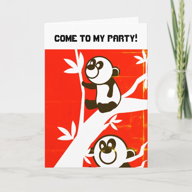 Invitación Cumpleaños Pandas (Anverso)