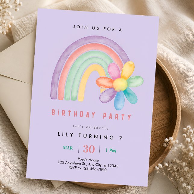 Invitación Cumpleaños Pastel Arcoíris 7 (Subido por el creador)