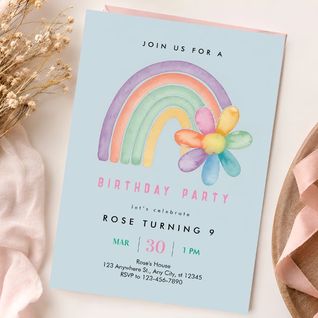 Invitación Cumpleaños Pastel Arcoíris 9 (Subido por el creador)