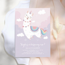 Cumpleaños Pastel Llamacorn Arcoíris Primero