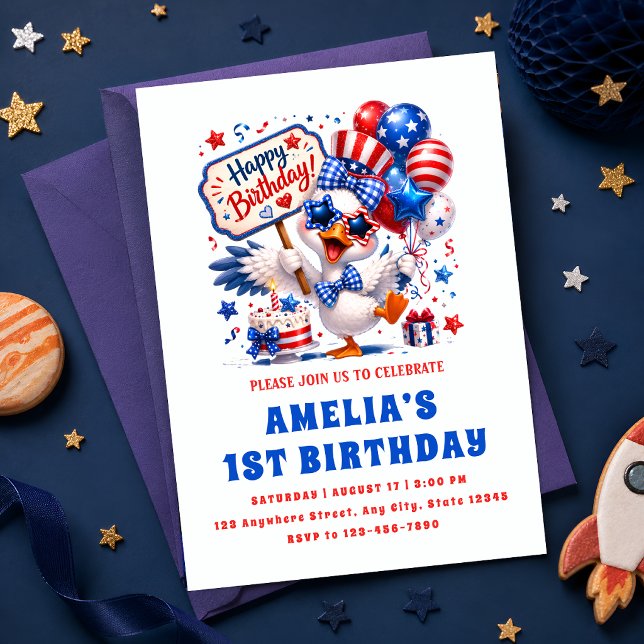 Invitación Cumpleaños Patriótico del Pato 1 (Subido por el creador)