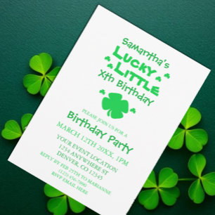 Invitación Cumpleaños Pequeño Afortunado