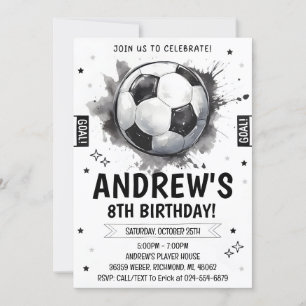 Invitación Cumpleaños personal del fútbol