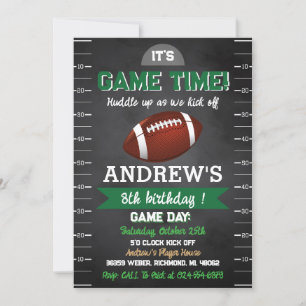 Invitación Cumpleaños personal estadounidense de fútbol
