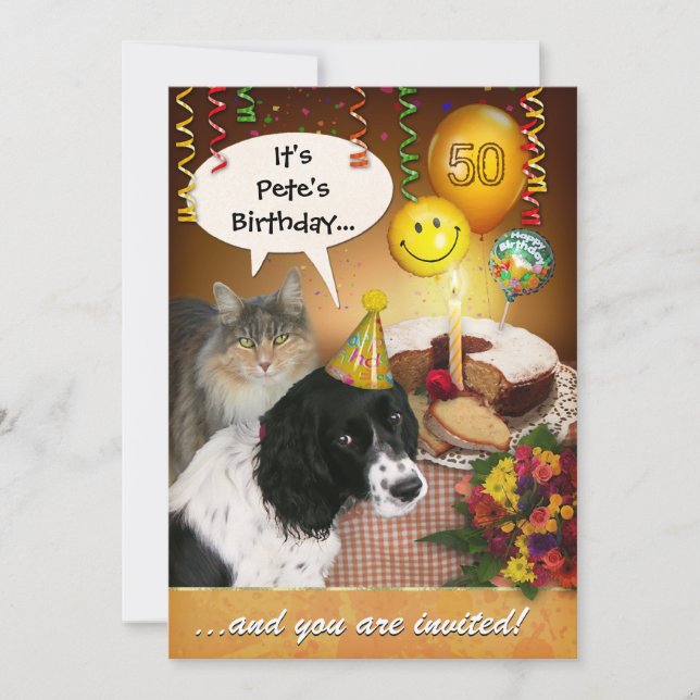 Invitación Cumpleaños (personalizable) (Anverso)