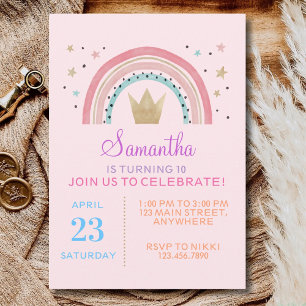 Invitación Cumpleaños personalizado 1º 2º 3º 4º 5º 6º 7º 8 10