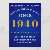 Cumpleaños Personalizado 1940 Añadir tu nombre Blu