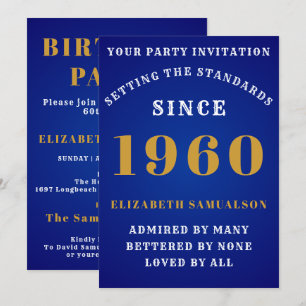 Invitación Cumpleaños Personalizado 1960 Amor Añadir tu nombr