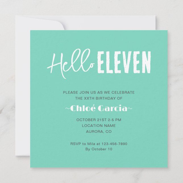 Invitación Cumpleaños Personalizado con Foto (Reverso)