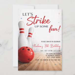 Invitación Cumpleaños personalizado de bolos modernos