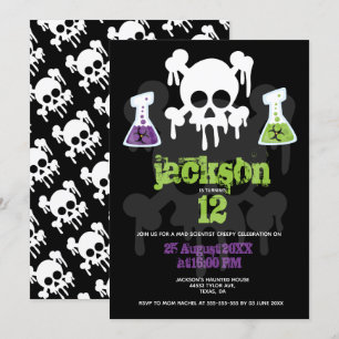 Invitación Cumpleaños personalizado de científico loco para n