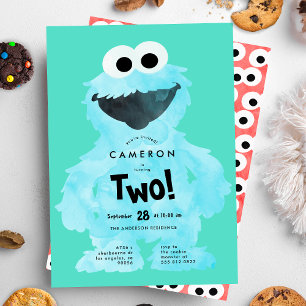 Invitación Cumpleaños personalizado de COOKIE MONSTER Sesame 