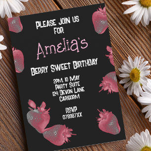 Invitación Cumpleaños personalizado de fresa