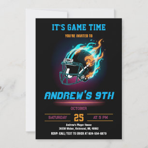 Invitación Cumpleaños Personalizado de Fútbol Americano