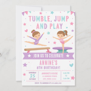 Invitación Cumpleaños personalizado de gimnasia