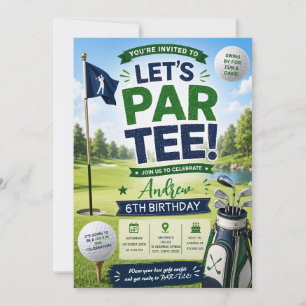 Invitación Cumpleaños Personalizado de Golf Deportivo