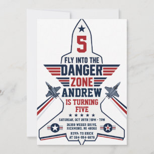 Invitación Cumpleaños Personalizado de la Fuerza Aérea Modern