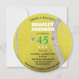 Invitación Cumpleaños personalizado de la moderna bola de ten