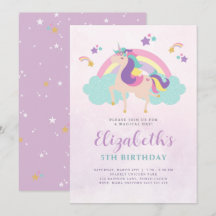 Cumpleaños personalizado de la Unicornio arcoiris