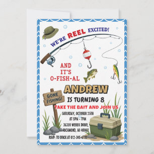 Invitación Cumpleaños Personalizado de Pesca