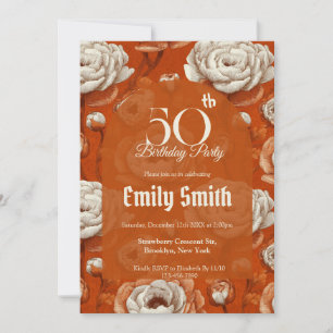 Invitación Cumpleaños personalizado de Ranunculus floral 20
