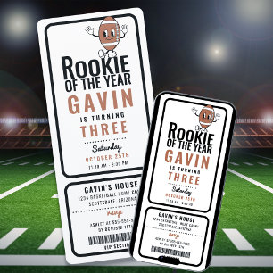 Invitación Cumpleaños Personalizado De Rookie Of The Year En