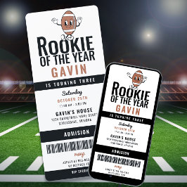 Invitación Cumpleaños Personalizado De Rookie Of The Year En