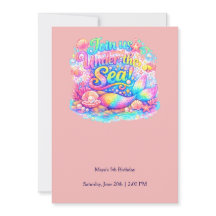 Cumpleaños personalizado de sirena bajo el mar par
