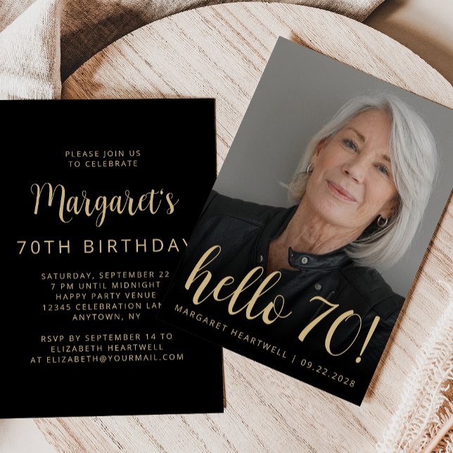 Invitación Cumpleaños Personalizado Foto Cumpleaños 70 Setent (Subido por el creador)