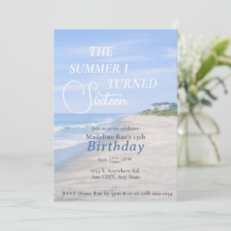 Invitación Cumpleaños personalizado Sweet Sixteen inspirado e