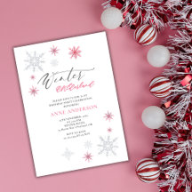 Cumpleaños Pink Winter Onederland Snowflakes 1 