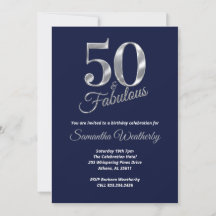 Cumpleaños plateado 50 y fabuloso